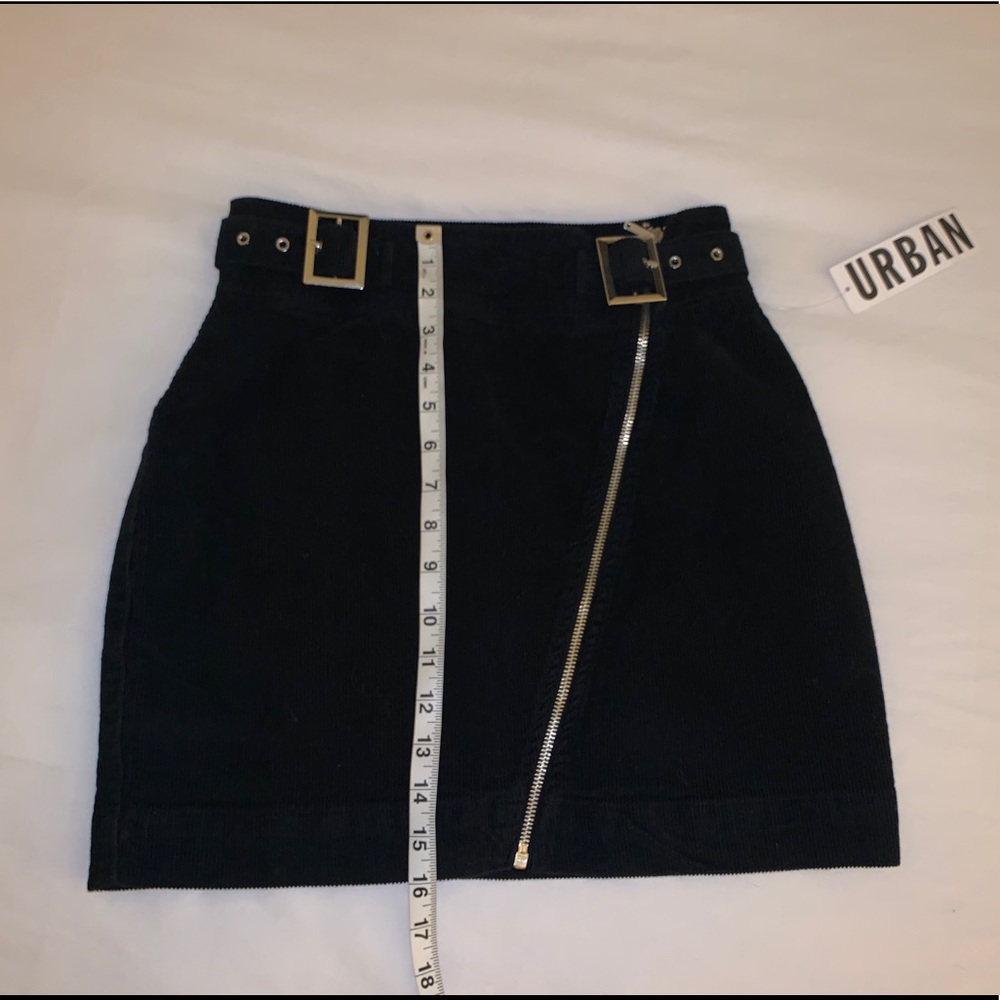 UO Harmony Corduroy Zip-Front Skirt